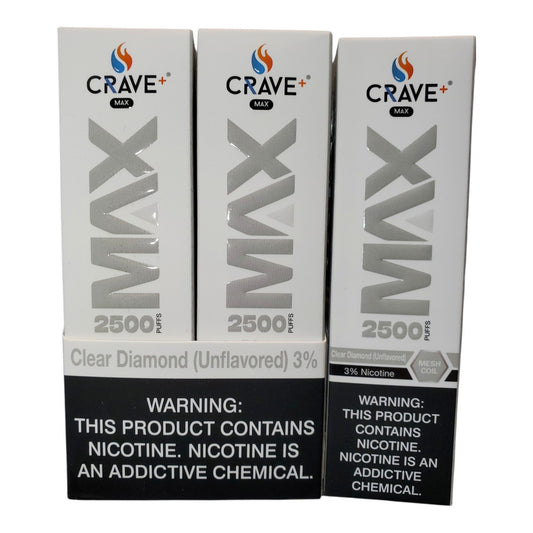 CRAVE PLUS MAX CLEAR DIAMOND 3% Unflavored