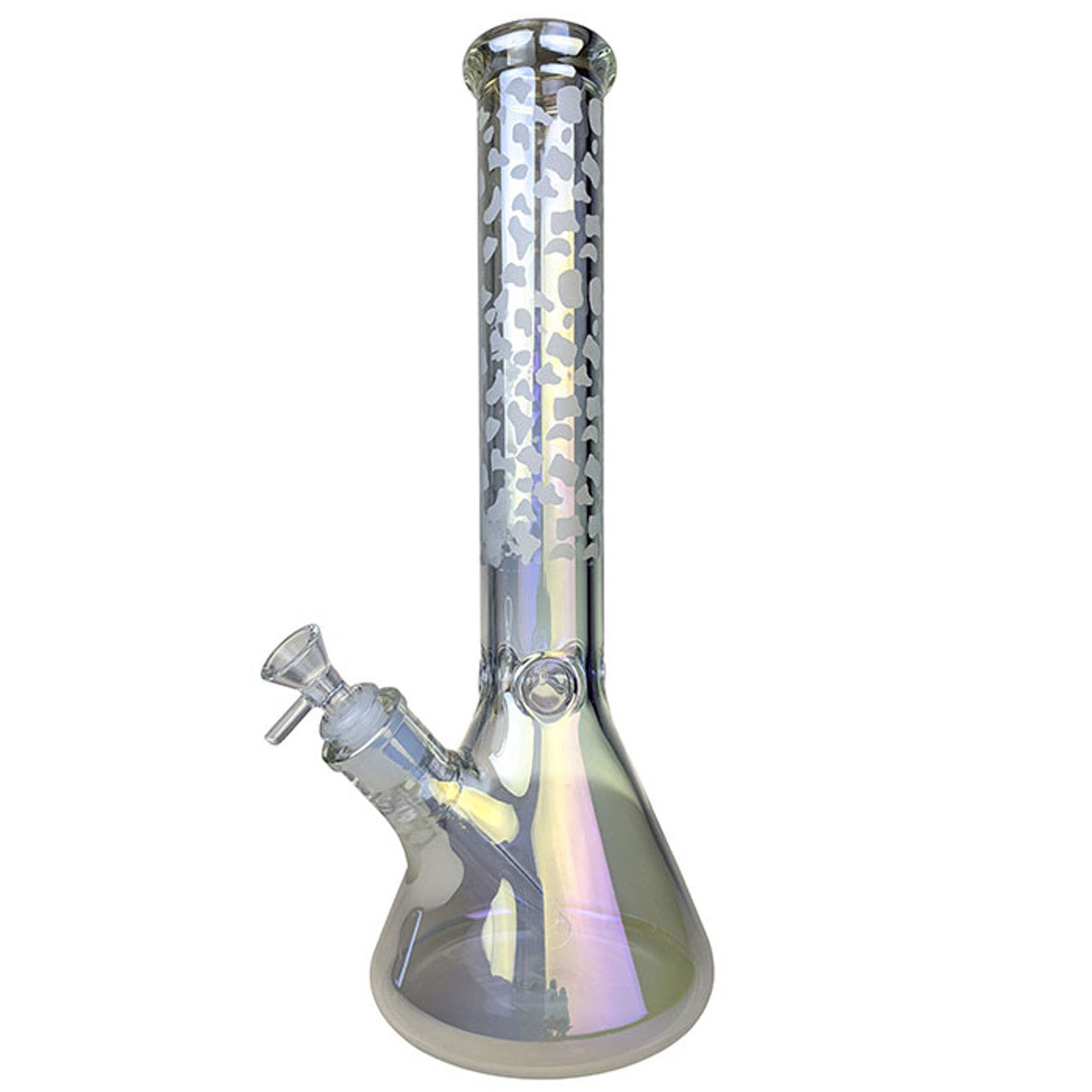 Chill Glass - 15" Electro Plated Etched Beaker Water Pipe - with 14M Bowl