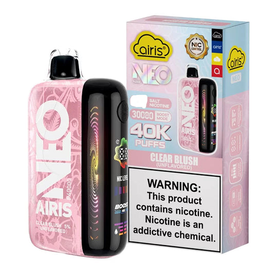 AIRIS NEO PUFFS 40000PF CLEAR BLUSH 3% UNFLAVORED
