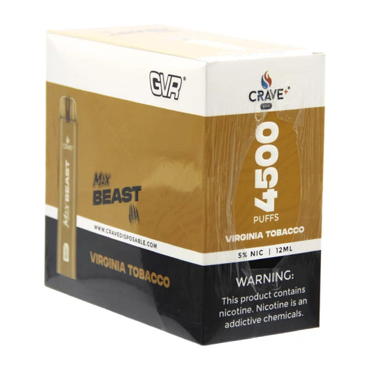 CRAVE MAX BEAST  4500 PUFFS VIRGINIA TOBACCO 5%