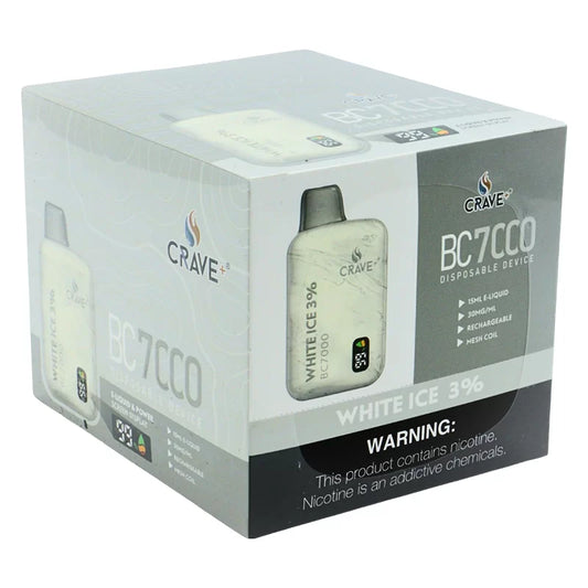 CRAVE PLUS BC 7000 PUFFS  White Ice 3%