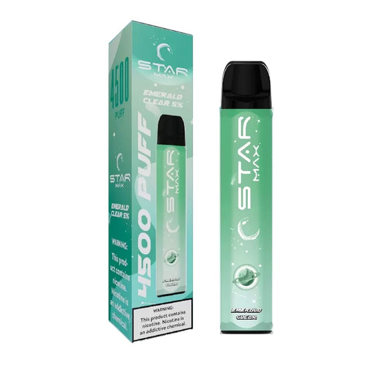 STARMAX 5% EMERALD  CLEAR 4500 PUFFS