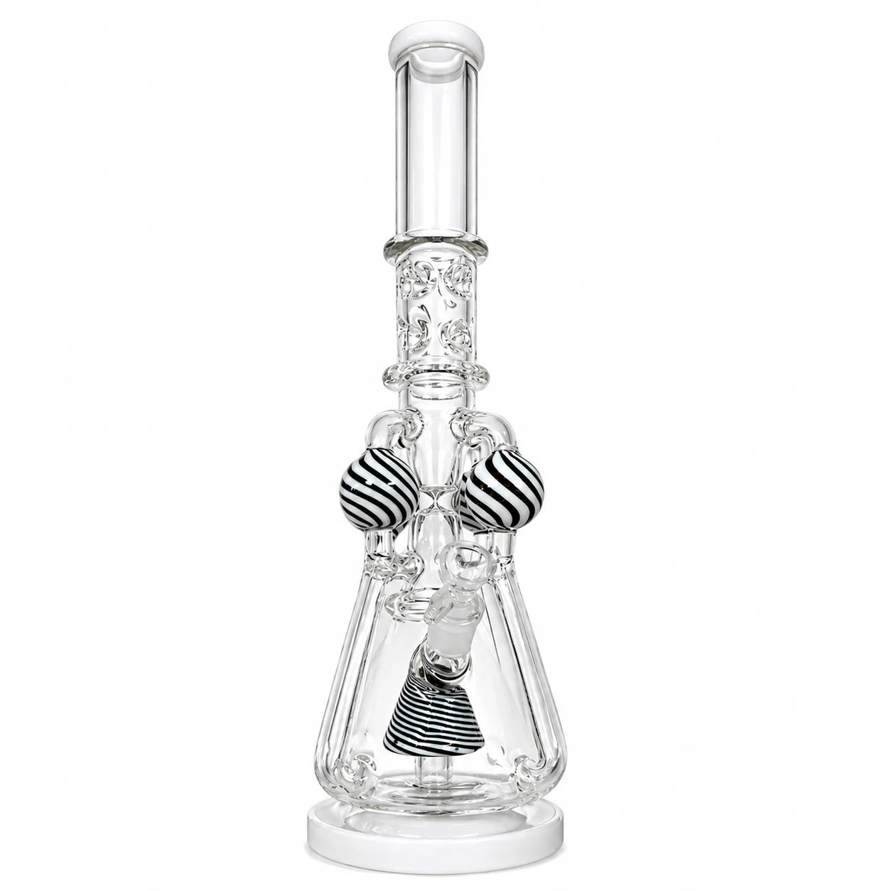 18" Assorted Color Multi Ball Recycler Water Pipe