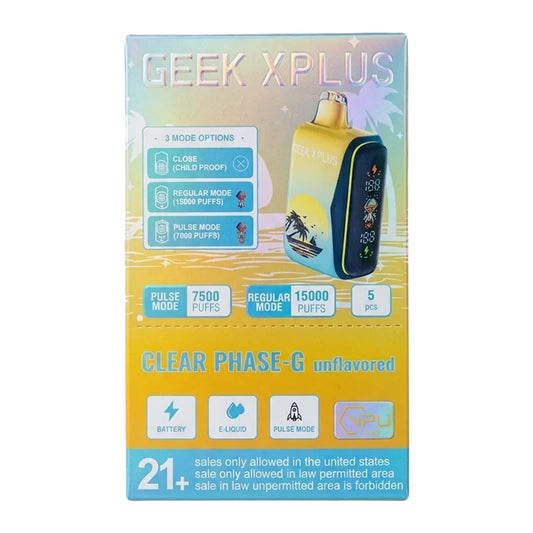 GEEK XPLU CLEAR PHASE-G UNFLAVORED 15K 5%