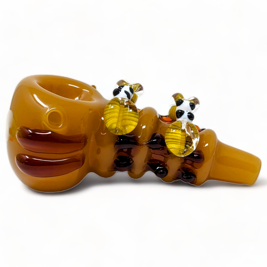 4" Quadra-Buzzers Honey Hive Hand Pipe