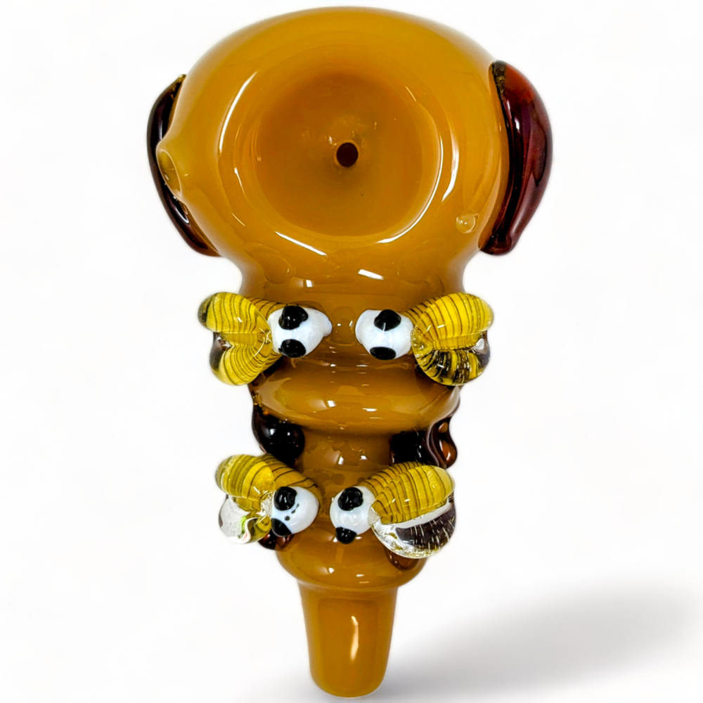 4" Quadra-Buzzers Honey Hive Hand Pipe