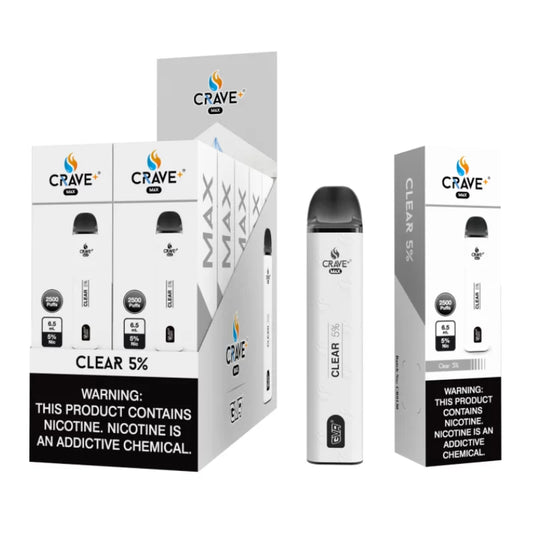 Crave max Clear 2500 Puffs 5%