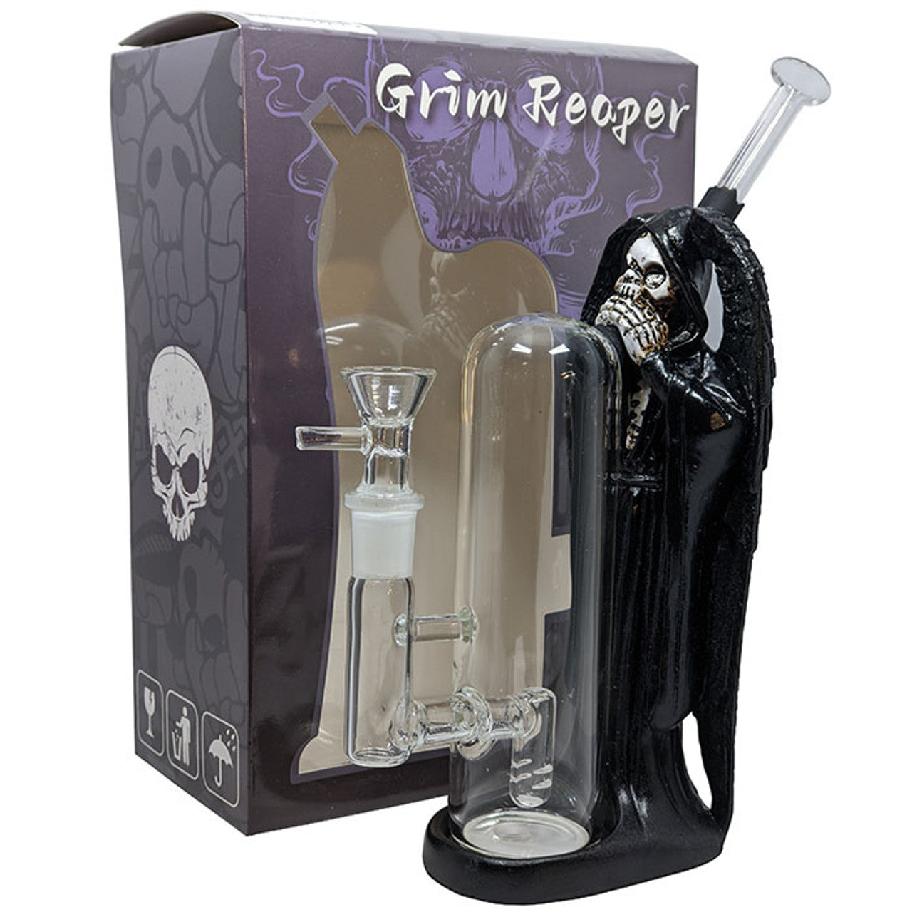 8.5" Grim Reaper Water Pipe Box Set - with 14M Bowl