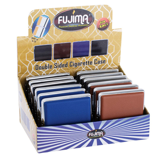 Fujima Faux Leather Cigarette Case | King Size | Asst Clrs