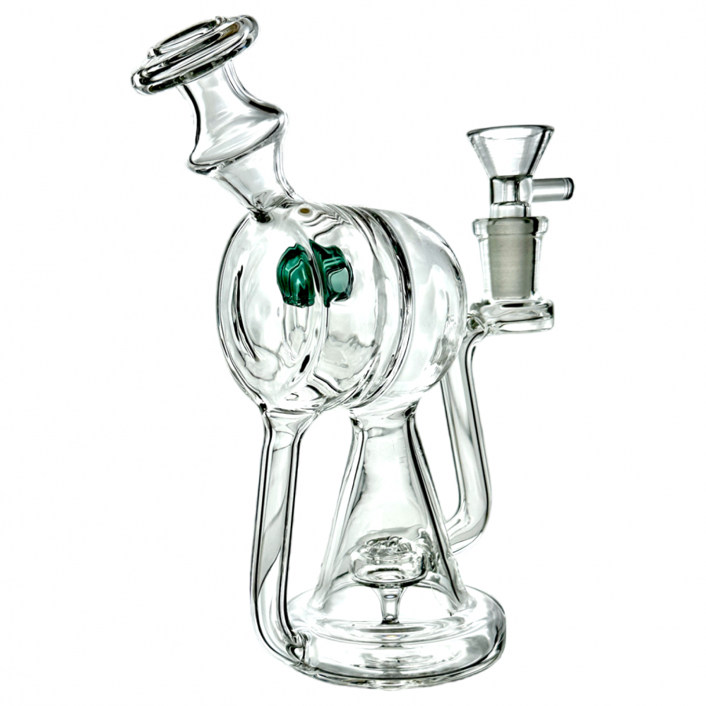 6.5" Glass Goblet Shower Head Perc W/ Banger Recycler Water Pipe