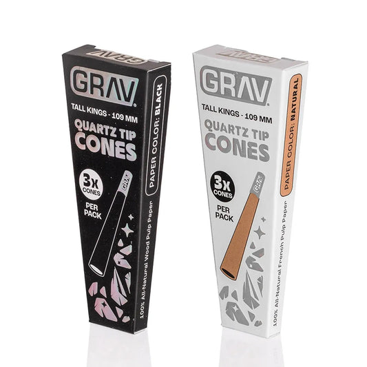 GRAV - Tall Kings Pre-Rolled Cones with Quartz Tip 3ct