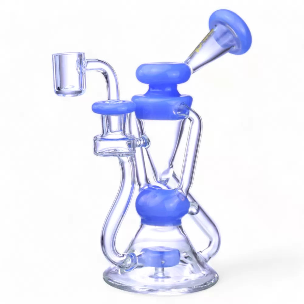 Chill Glass - 8" Delicacy Art In Each Swirl Recycler Water Pipe