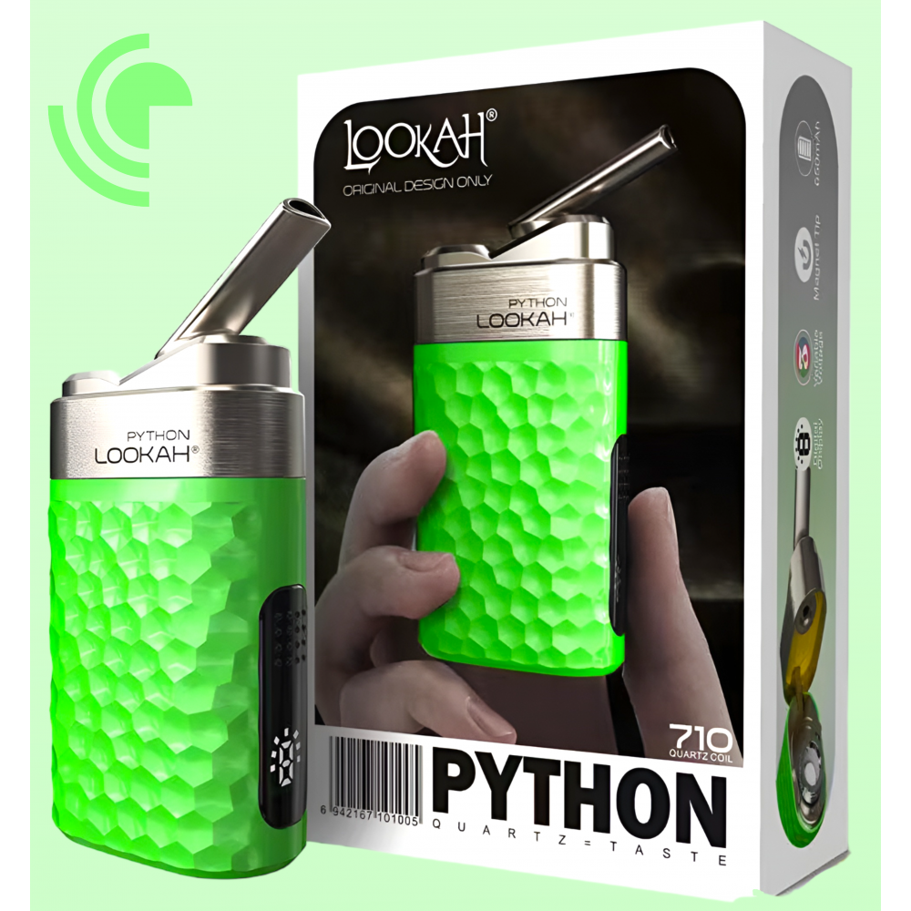 Lython 710 Lookah Python 650mAh Variable Voltage Vaporizer Kit With 710 Quartz Co ...