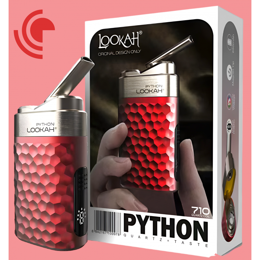 Lython 710 Lookah Python 650mAh Variable Voltage Vaporizer Kit With 710 Quartz Co ...