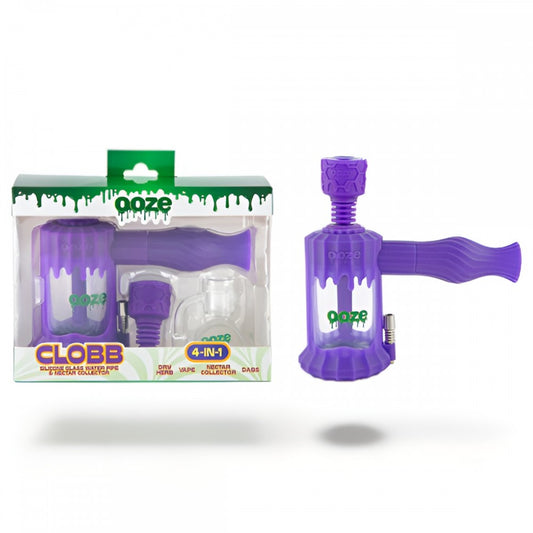 Ooze - Clobb Silicone Glass Water Pipe & Nectar Collector