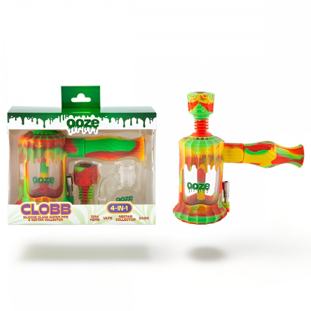 Ooze - Clobb Silicone Glass Water Pipe & Nectar Collector