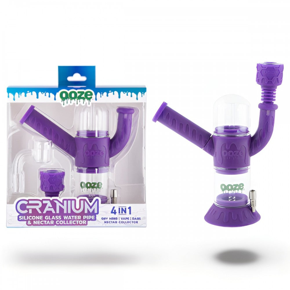 Ooze - Cranium Silicone Glass Water Pipe & Nectar Collector