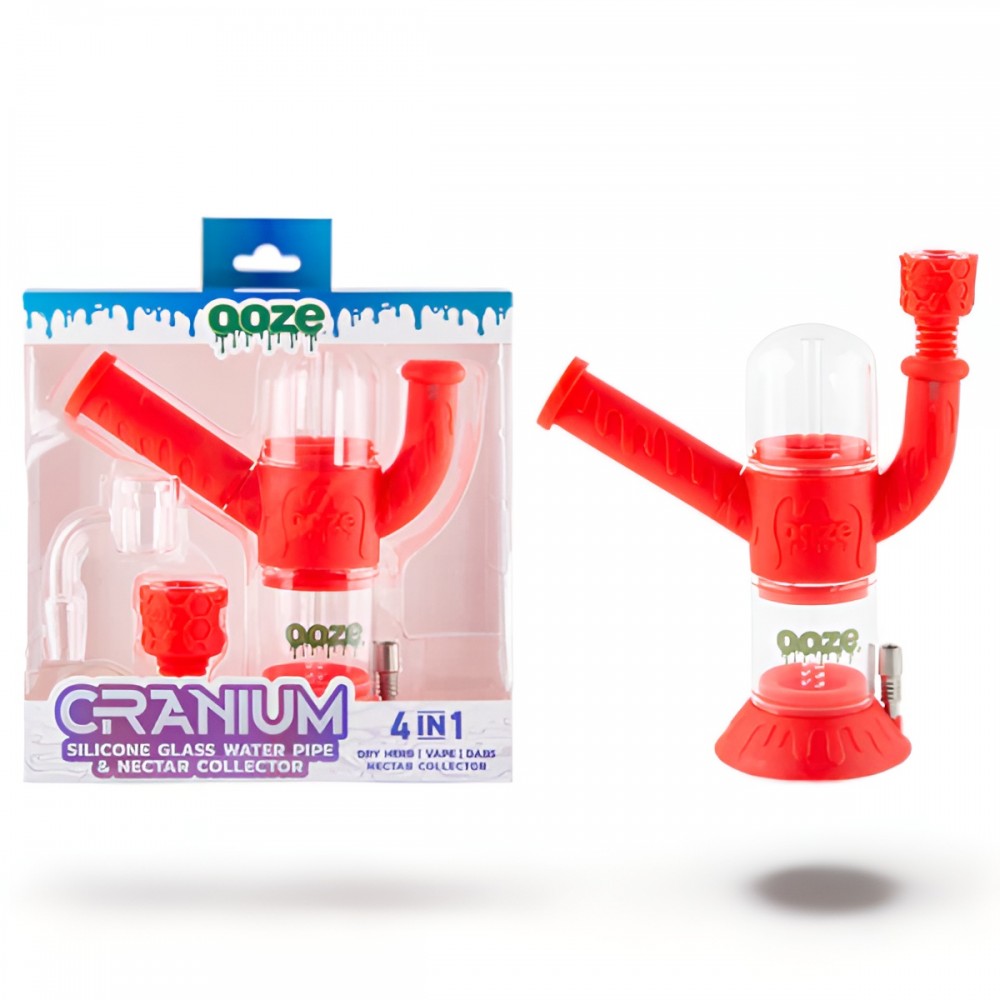 Ooze - Cranium Silicone Glass Water Pipe & Nectar Collector