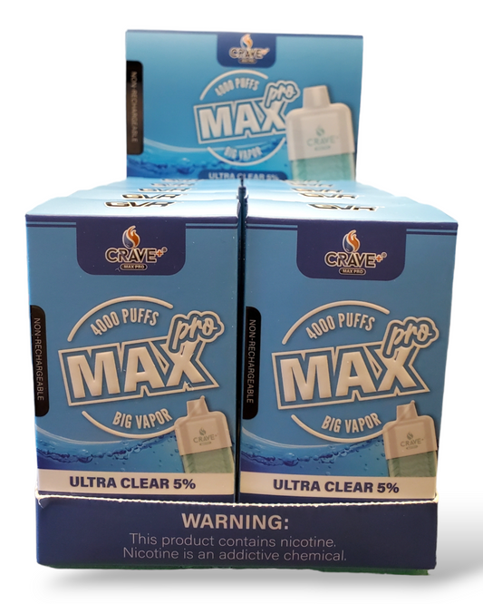 Crave Max Pro Ultra Clear Big Vapor 4000 Puffs