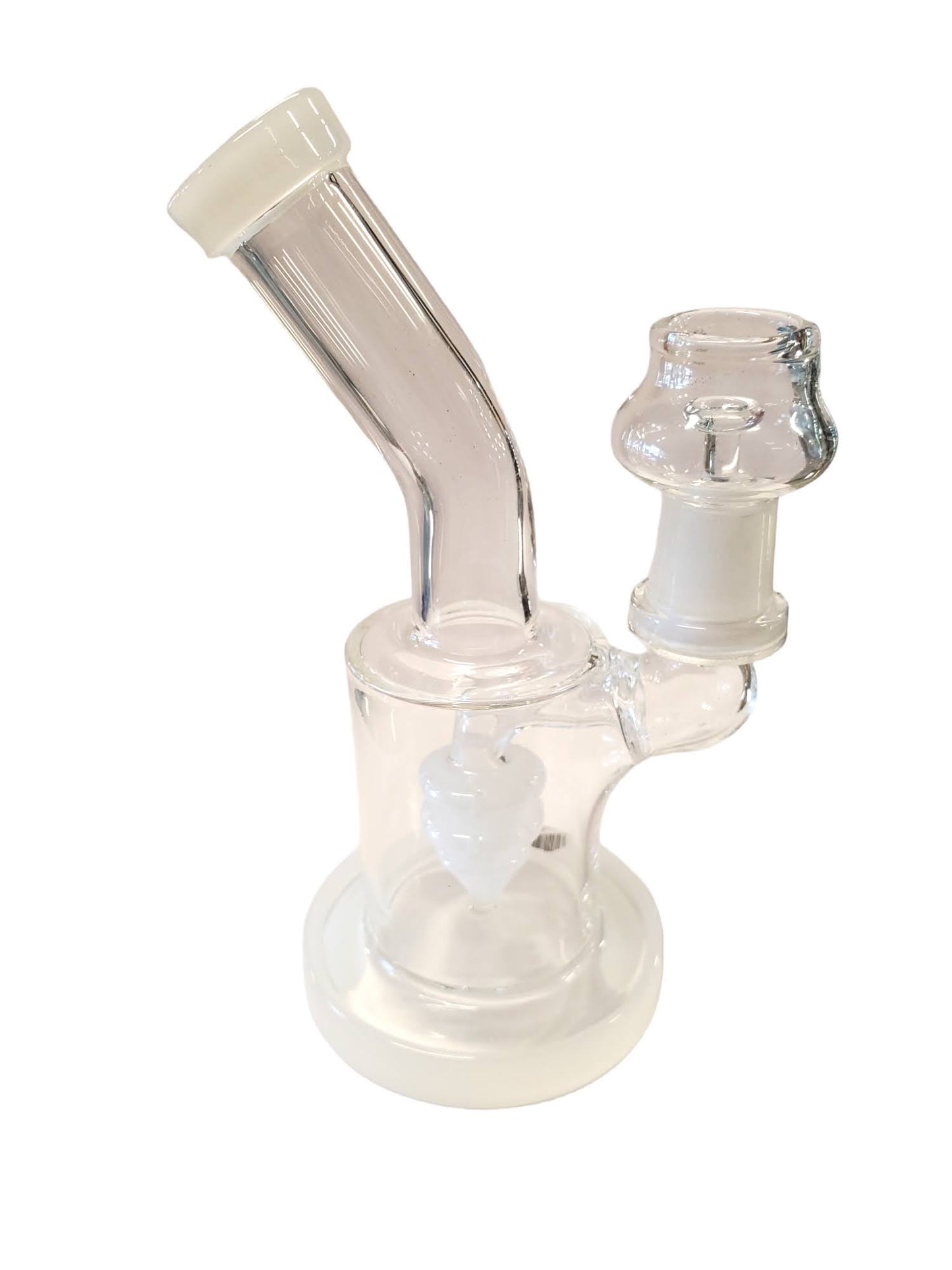 6" Upside Down Triangle Perc Cylinder Water Pipe Rig with Oil Dome