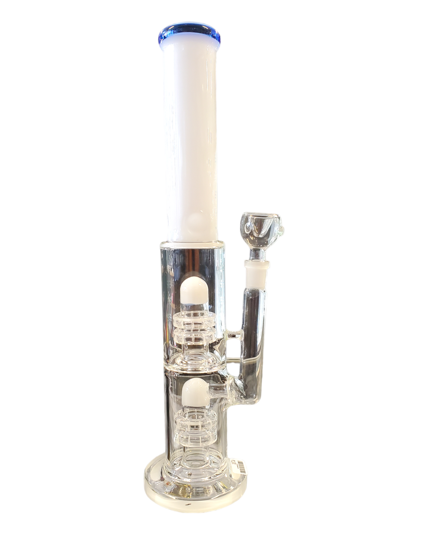 14" Assorted Double Matrix Dome Perc Ice Catcher Straight Water Pipe Rig