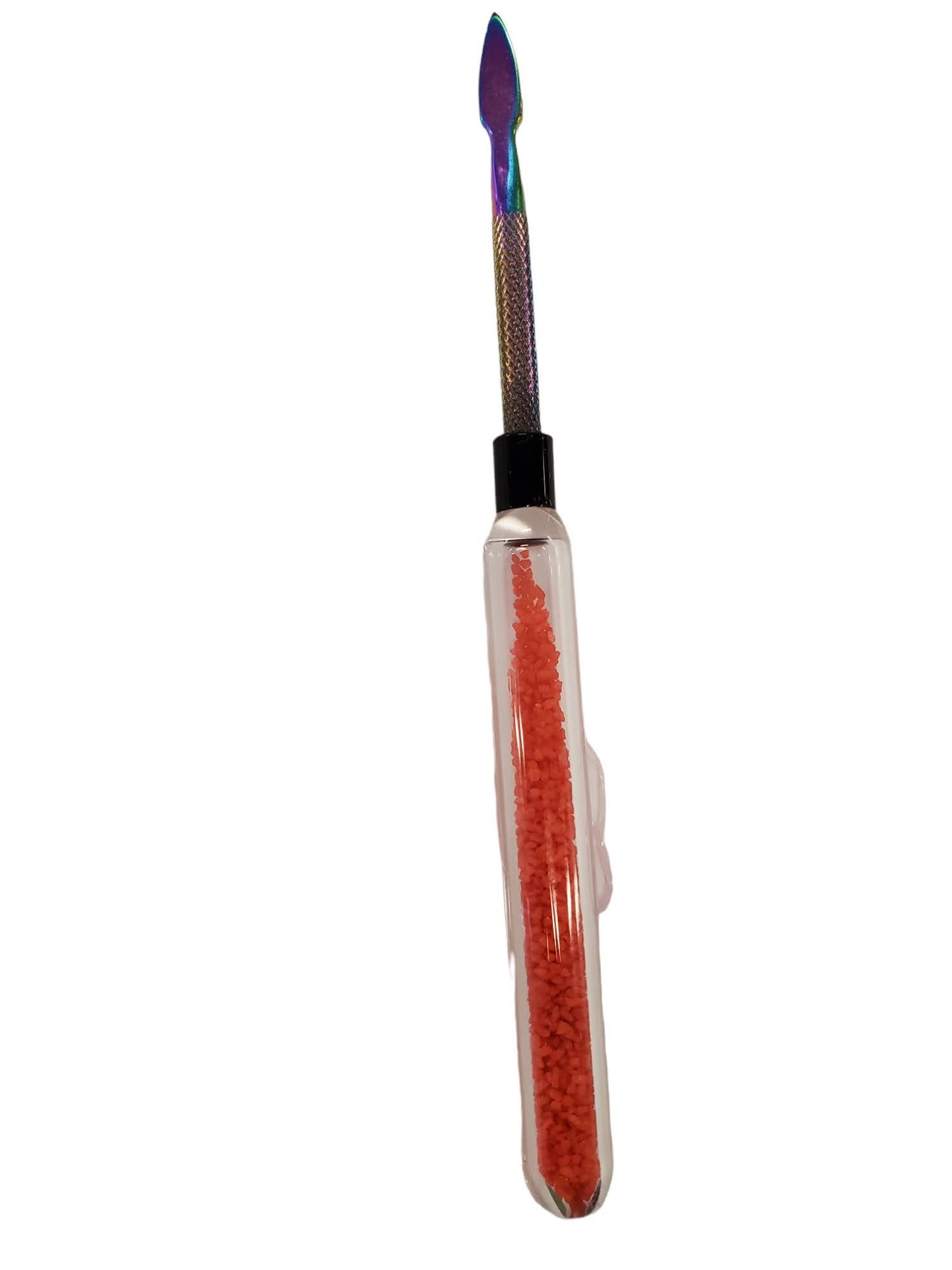 Glow In The Dark Frit Glass Handle Anodized Metal Dabber - Pointer