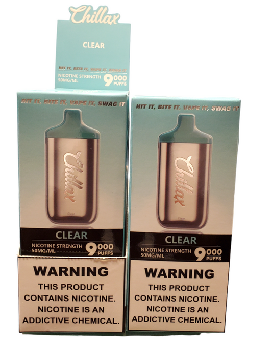 Chillax clear 5% 9000 Puffs