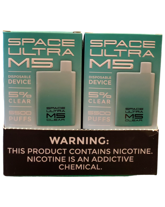 Space ultra M5 5% clear 5500 puffs