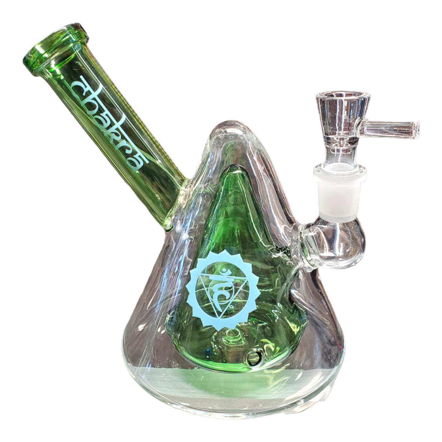 Nested Cones Chakra Glass Water Pipe | 5.5"