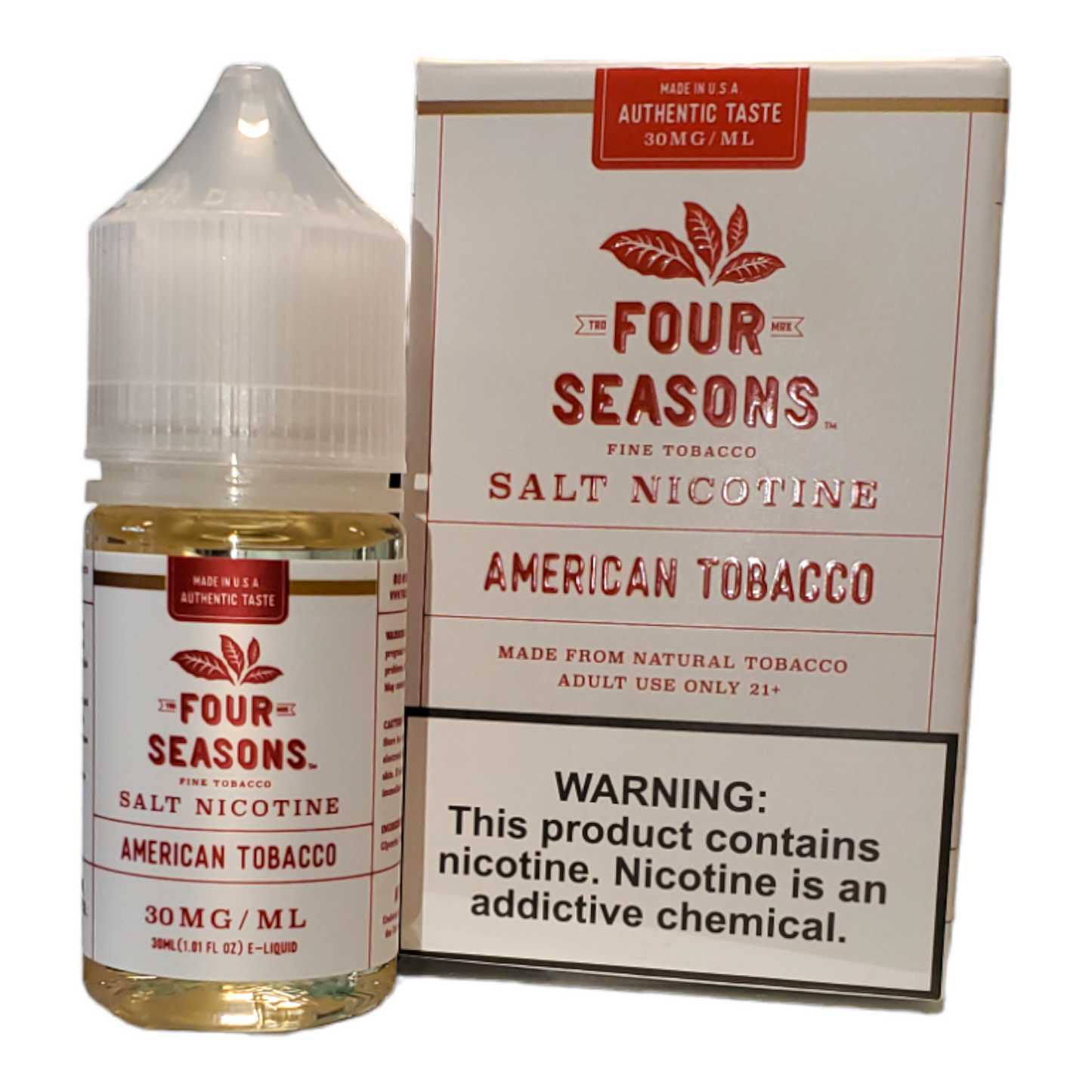 Four Seasons Salt Nicotine E-Liquid 30ML American Tobacco