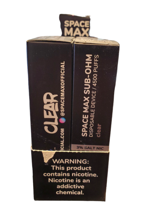 SPACE MAX  CLEAR 3% 4500 PUFFS