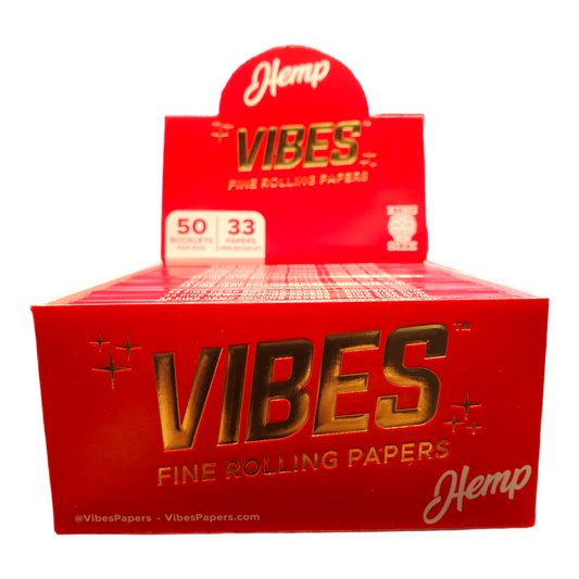 VIBES Hemp papers King Size red 4pks