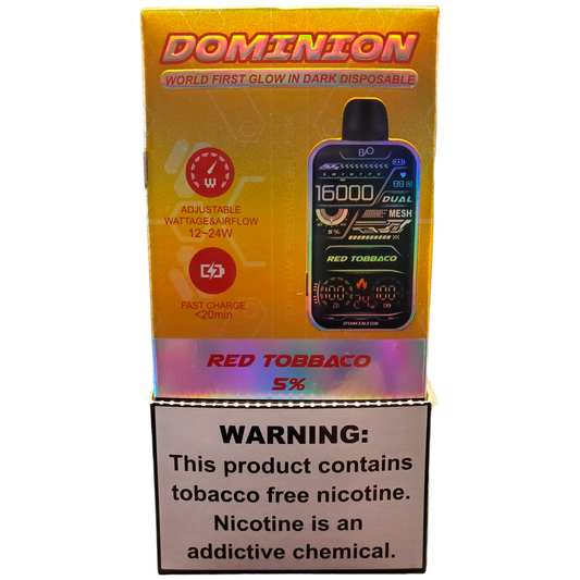 EVO Dominion Red Tobacco 5% 16000 PUFFS