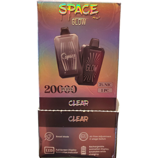 Space Max Glow 3% Clear 20000 Puffs