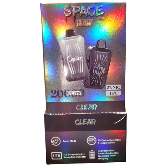 Space Max Glow 5% Clear 20000 Puffs