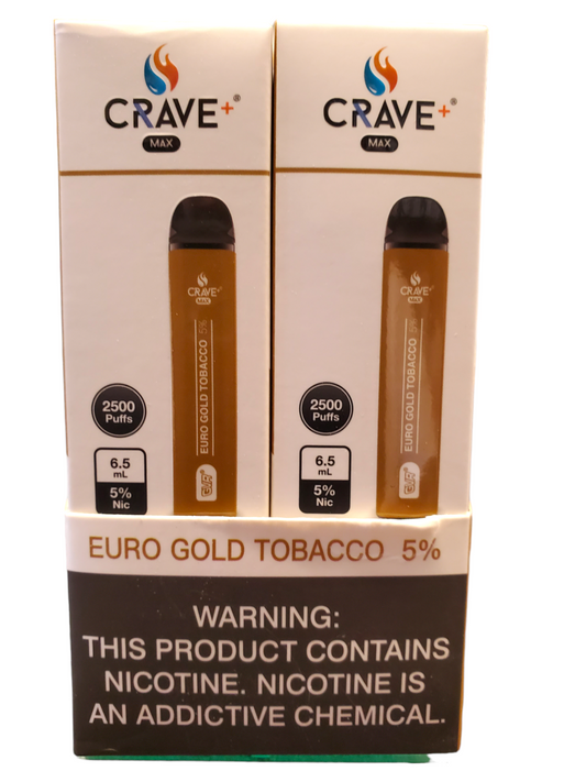 CRAVE Euro Gold Tobacco 5% 25000 Puffs