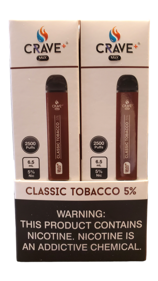 CRAVE CLASSIC TABACCO 5% 2500PUFFS