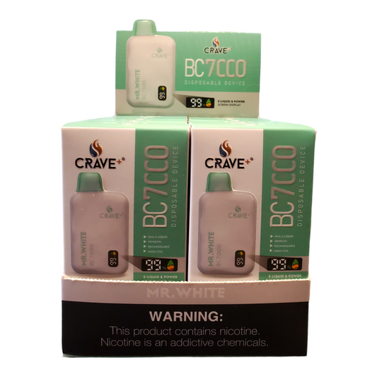 CRAVE BC 7000 PUFFS 5% MR. WHITE