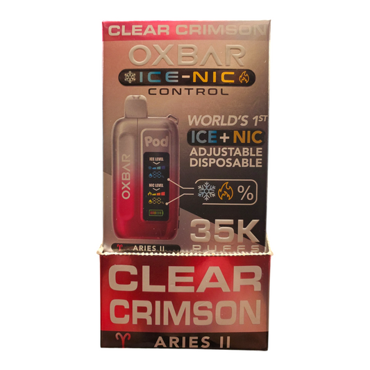 POD JUICE OXBAR ICE-NIC CONTROL  35K CLEAR CRIMSON (ARIES II