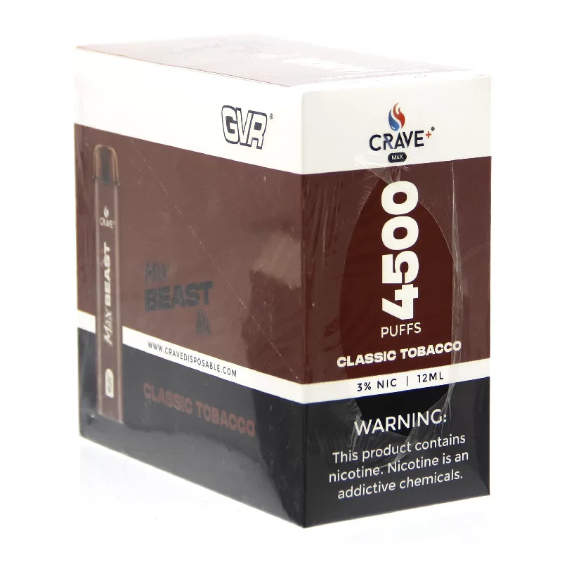 Crave Max Beast classic tobacco 3% 4500 PUFFS