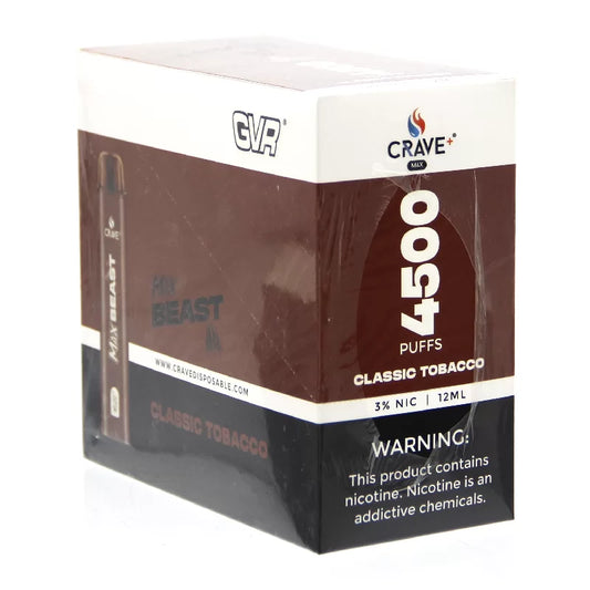Crave Max Beast classic tobacco 3% 4500 PUFFS