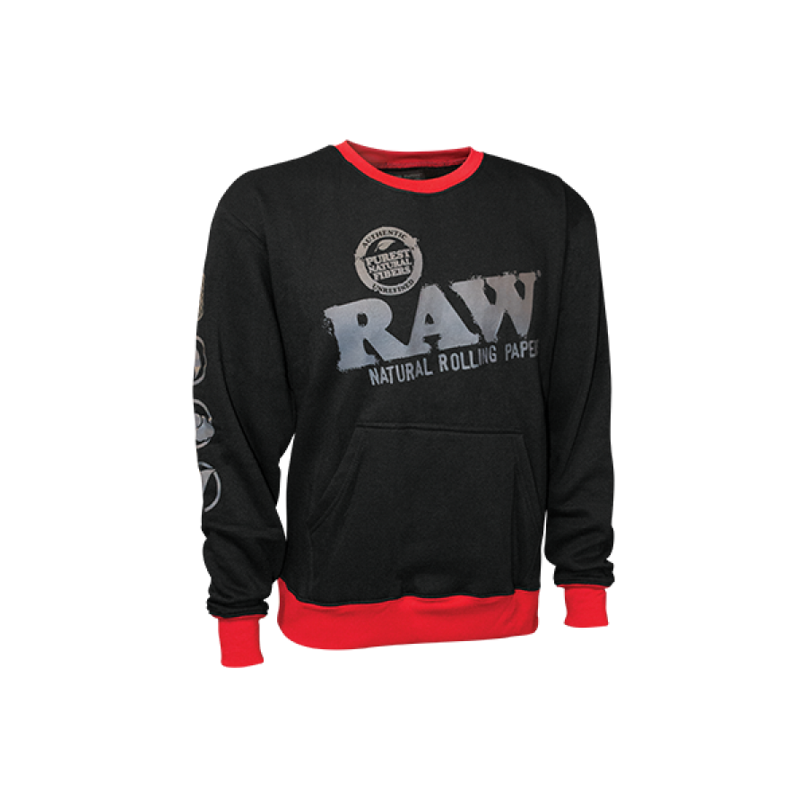 Raw - Rolling Papers X RawCrewneck Sweatshirt With Zipper Pocket