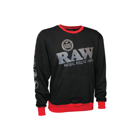 Raw - Rolling Papers X RawCrewneck Sweatshirt With Zipper Pocket