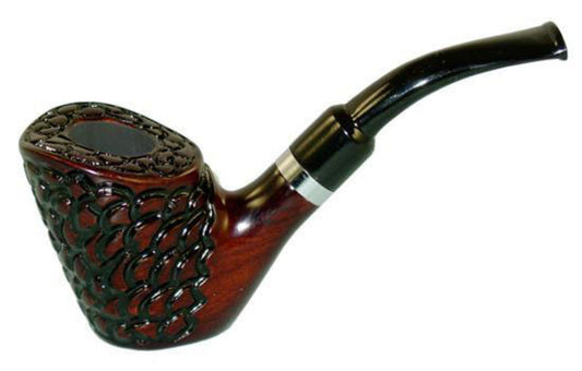 Shire Pipes Standing Carved Cherry Wood Tobacco Pipe | 5.5"