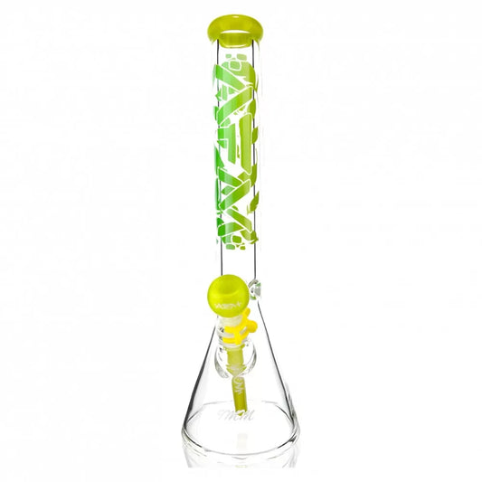 18" AFM Phoenix 9mm Clear Glass Beaker Bong Bundle Set Water Pipe