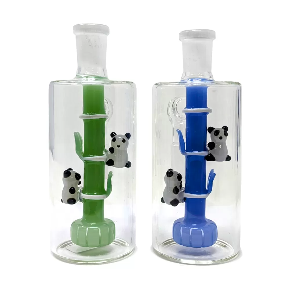 5.1" 14mm 90 Bamboo-Loving Pandas Design Perc Ash Catcher