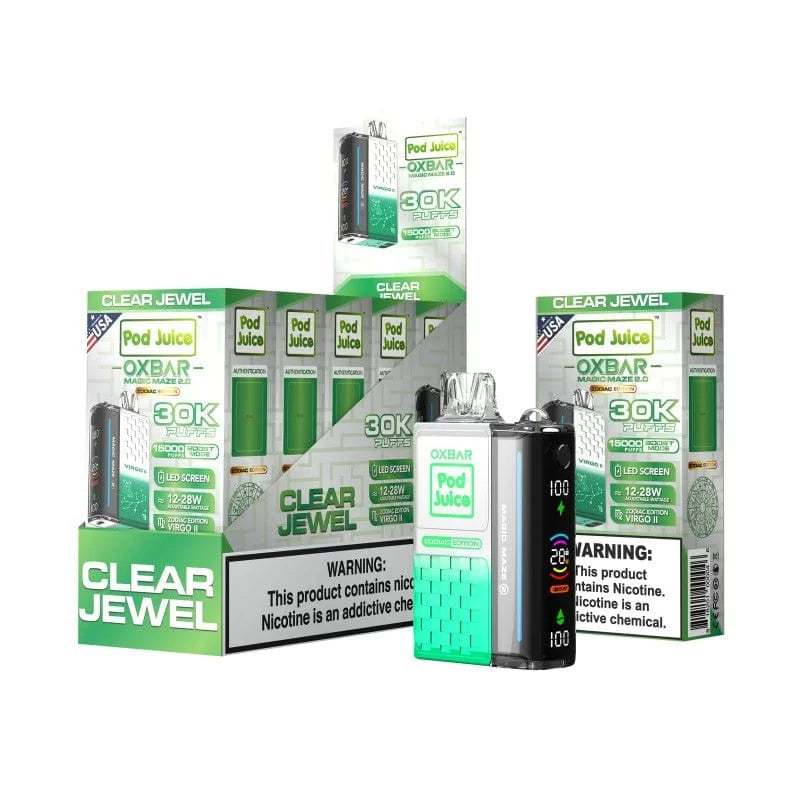 POD JUICE OXBAR MAGIC MAZE 2.0 30000PF CLEAR JEWEL 3% - ZODIAC CAPRICORN II 