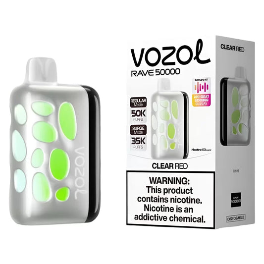 VOZOL RAVE CLEAR BLUE 5% 50000 PUFFS