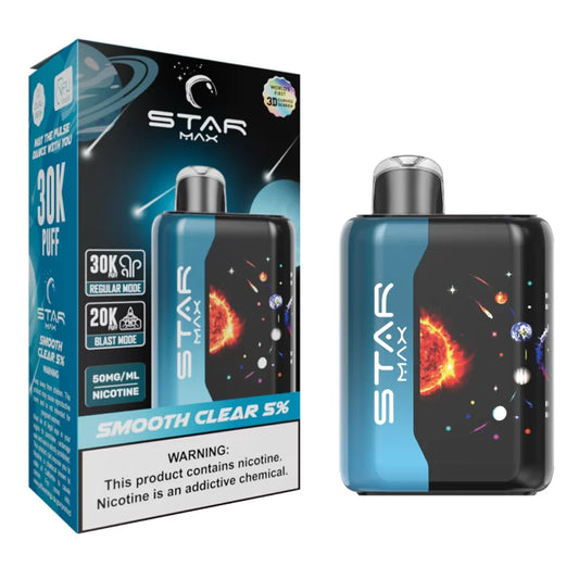 STARMAX UNFLAVORED SMOOTH CLEAR 5% 30000 PUFFS