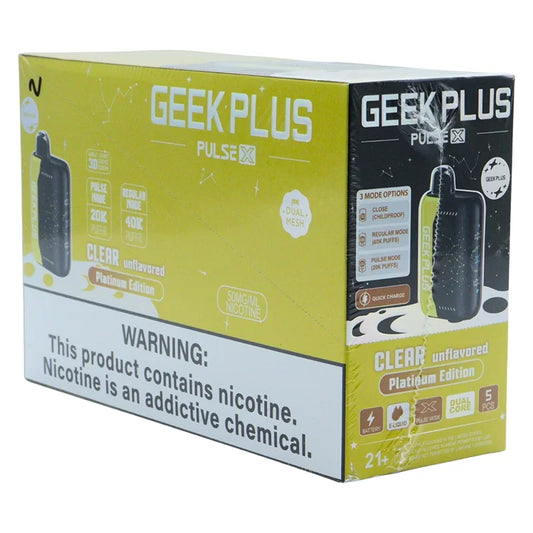 GEEK PLUS PULSE-X CLEAR UNFLAVOREDD (PLATINUM EDI-BTFZ) 5% 40K